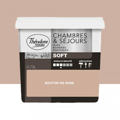 Peinture Chambres & Séjours Théodore Soft Bouton de rose - 0,75L