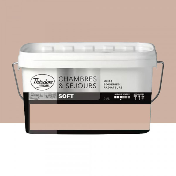 Peinture Chambres & Séjours Théodore Soft Bouton de rose - 2,5L