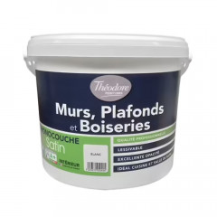 Peinture Murs, Plafonds et Boiseries Théodore Blanc satin - 4L