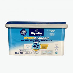 Peinture Rénov Express' RIPOLIN (Grandes surfaces) Blanc Mat - 2,5L