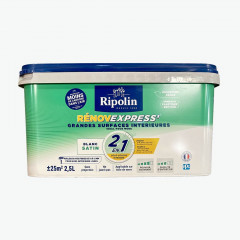 Peinture Rénov Express' RIPOLIN (Grandes surfaces) Blanc Satin - 2,5L