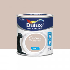 Peinture acrylique mat DULUX VALENTINE Crème de couleur Lin Intense - 0,5L