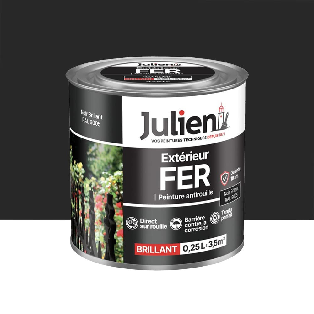 Peinture Fer Extérieur Julien Noir - 0,25L
