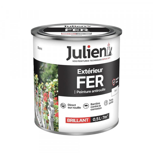 Peinture Fer Extérieur Julien Blanc - 0,5L