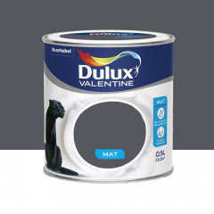 Peinture acrylique mat DULUX VALENTINE Crème de couleur Anthracite - 0,5L