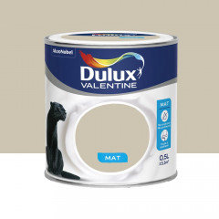 Peinture acrylique mat DULUX VALENTINE Crème de couleur Grain de Sable - 0,5L