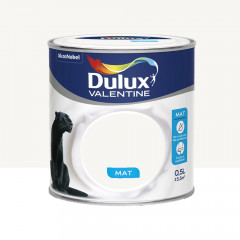 Peinture acrylique DULUX VALENTINE Crème de couleur Page Blanche Mat - 0,5L