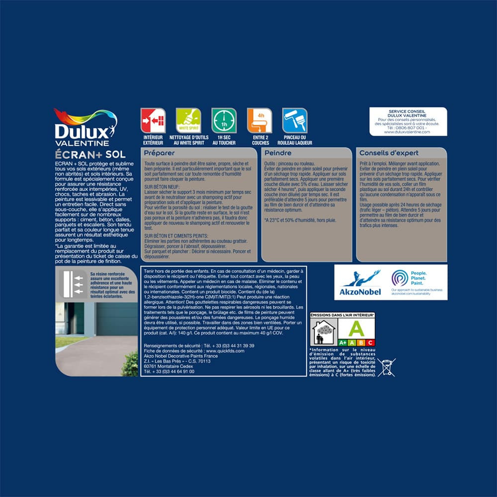 Peinture DULUX VALENTINE Ecran+ Sol Gravier Satin Dulux valentine - 2