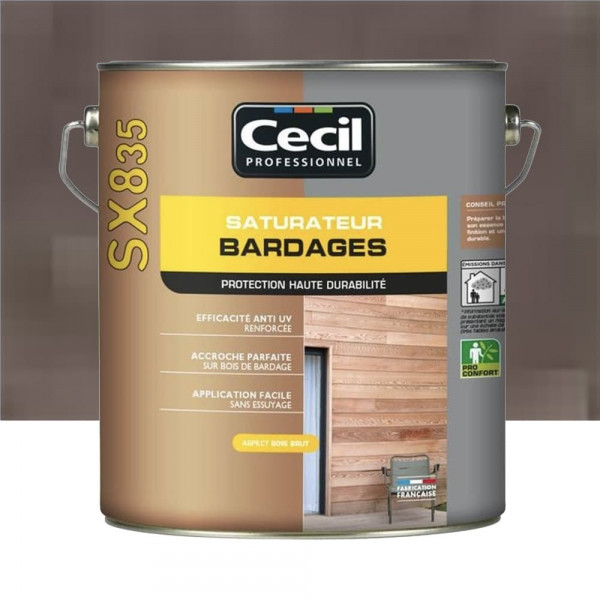 Saturateur Bardages CECIL SX835 Vieilli métallisé - 5L