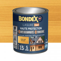 Lasure 2en1 BONDEX Haute Protection 5ans Chêne doré Mat velouté - 1L