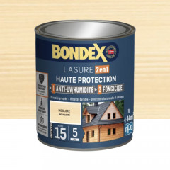 Lasure 2en1 BONDEX Haute Protection 5ans Incolore Mat velouté