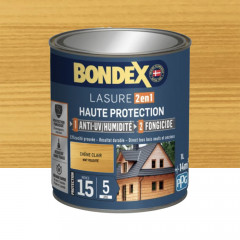Lasure 2en1 BONDEX Haute Protection 5ans Chêne Clair Mat velouté