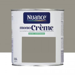 Peinture multi-supports NUANCE MonoCrème Satin Mage gris - 0,5L