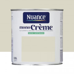 Peinture multi-supports NUANCE MonoCrème Satin Chou blanc - 0,5L