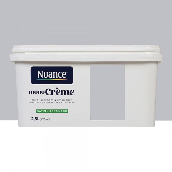 Peinture multi-supports NUANCE MonoCrème Satin Gri-Gri - 2,5L