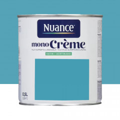 Peinture multi-supports NUANCE MonoCrème Satin Adora bleu - 0,5L