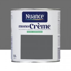 Peinture multi-supports NUANCE MonoCrème Satin Chat gris - 0,5L