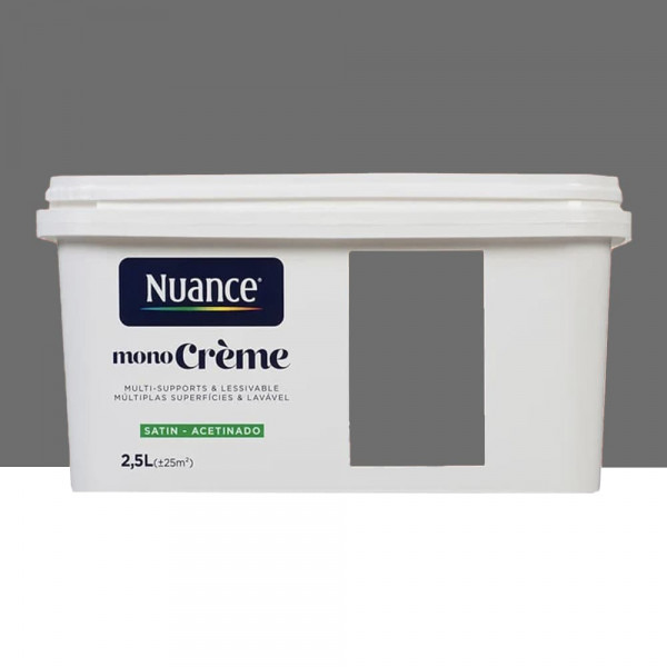 Peinture multi-supports NUANCE MonoCrème Satin Chat gris - 2,5L