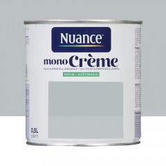Peinture multi-supports NUANCE MonoCrème Satin Ver gri - 0,5L