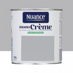 Peinture multi-supports NUANCE MonoCrème Satin Gris bouillis - 0,5L