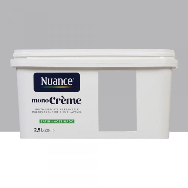Peinture multi-supports NUANCE MonoCrème Satin Gris bouillis - 2,5L