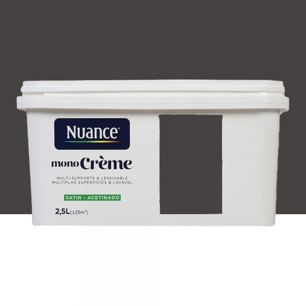 Peinture multi-supports NUANCE MonoCrème Satin Joli brun - 2,5L
