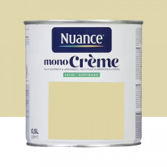Peinture multi-supports NUANCE MonoCrème Satin Jaune attend - 0,5L