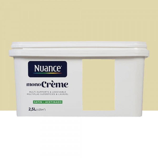 Peinture multi-supports NUANCE MonoCrème Satin Jaune attend - 2,5L