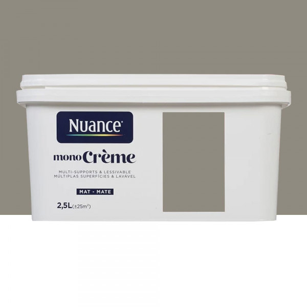 Peinture multi-supports NUANCE MonoCrème Mat Mage gris - 2,5L
