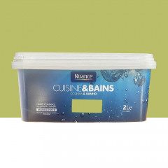 Peinture acrylique NUANCE Cuisine & Bains Satin Vertige - 2L