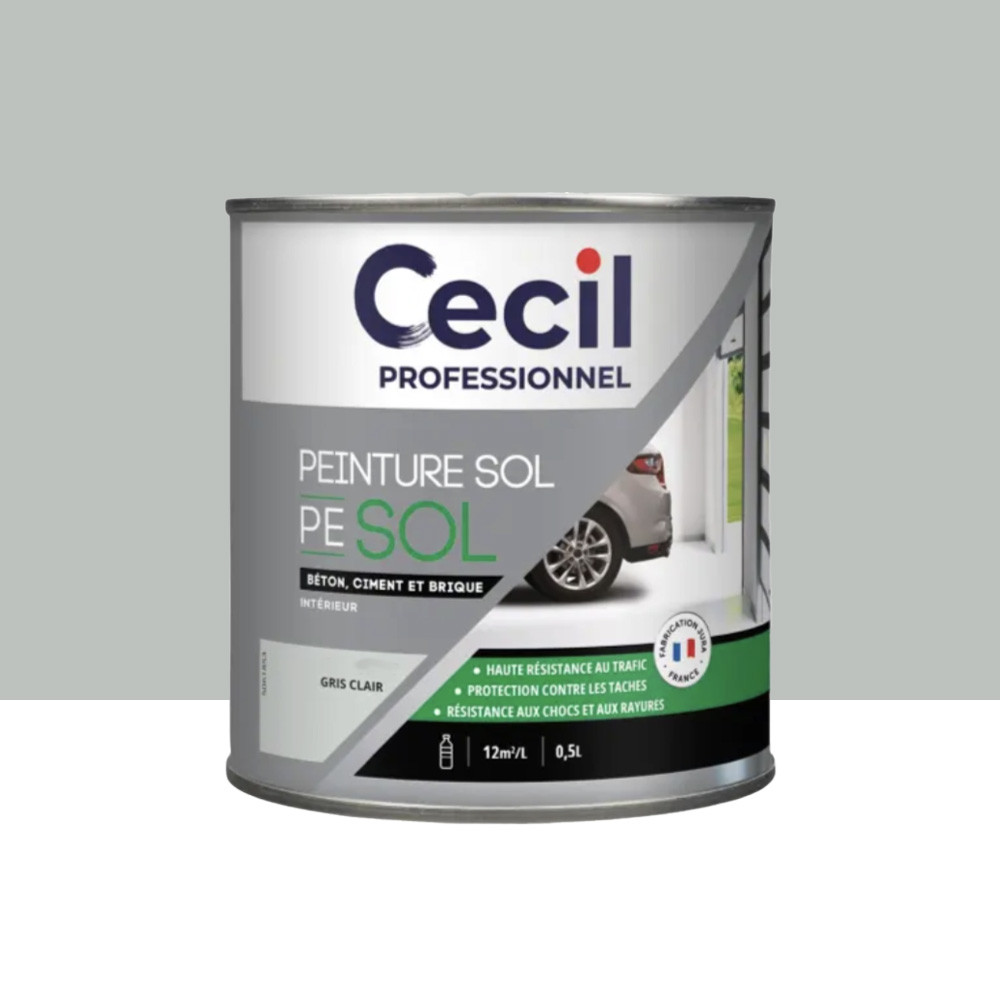 Peinture sol Glycéro Cécil Professionnel PE SOL Gris Clair Satin