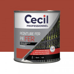 Peinture Fer Glycéro Cécil Professionnel PE FER Rouge Brillant