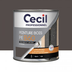 Peinture Bois Glycéro Cécil Professionnel PEB60 Brun Foncé Satin - 0,5L