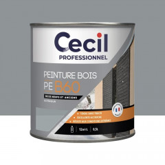 Peinture Bois Glycéro Cécil Professionnel PEB60 Gris Galet Satin