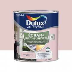 Peinture DULUX VALENTINE Ecran+ Multi-supports Rose campanule - 0,5L