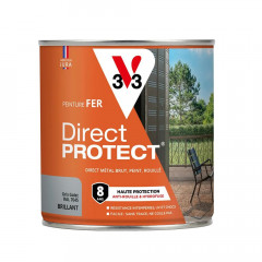 Peinture Glycéro Fer 8ans V33 Direct Protect Haute Protection Gris galet - 0,5L