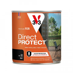 Peinture Glycéro Fer 8ans V33 Direct Protect Haute Protection Noir mat - 0,5L