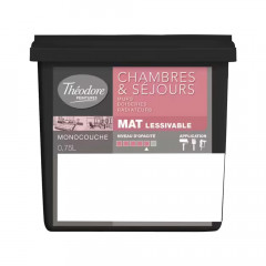 Chambres & Séjours Théodore Mat Monocouche Blanc - 0,75L