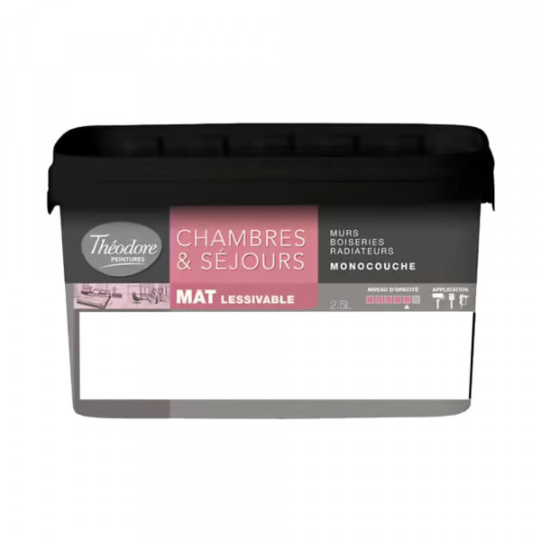 Chambres & Séjours Théodore Mat Monocouche Blanc - 2,5L