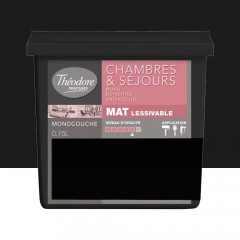 Peinture Chambres & Séjours Théodore Mat Monocouche Noir - 0,5L