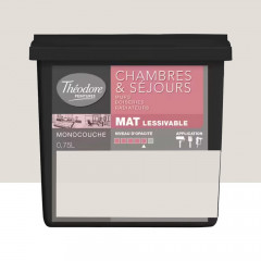 Peinture Chambres & Séjours Théodore Mat Monocouche Mocaccino - 0,75L