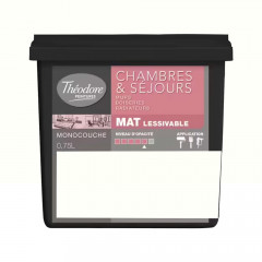 Peinture Chambres & Séjours Théodore Mat Monocouche Coton - 0,75L
