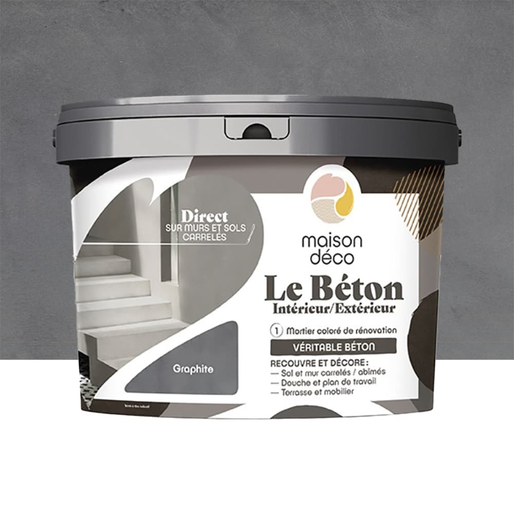 Mortier coloré MAISON DÉCO Le Béton Graphite - 5kgs