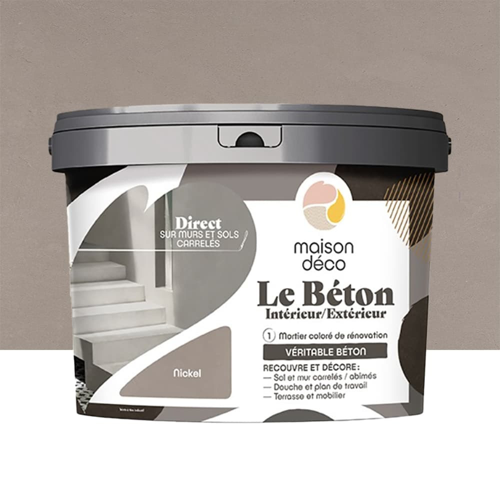 Mortier coloré MAISON DÉCO Le Béton Nickel - 5kgs