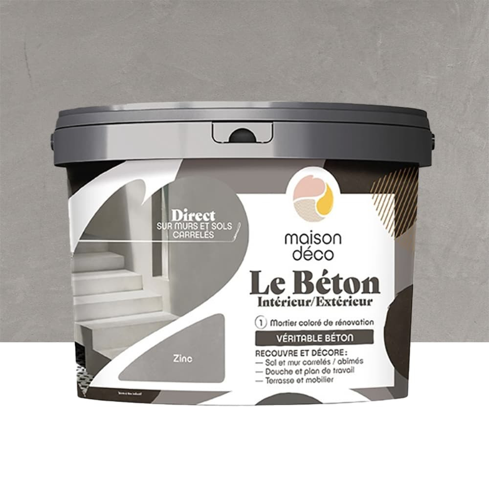 Mortier coloré MAISON DÉCO Le Béton Zinc - 5kgs