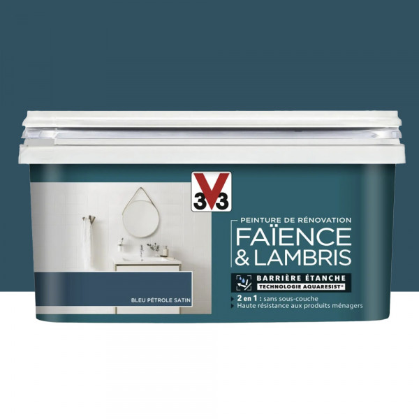 Peinture De Rénovation V33 Faïence & Lambris Bleu Pétrole - 2L