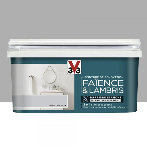 Peinture De Rénovation V33 Faïence & Lambris Tendre Gris - 2L