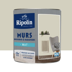 Peinture Murs, Boiseries & Radiateurs RIPOLIN Vert laurier Mat - 0,5L