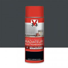 Aérosol Peinture De Rénovation V33 Radiateur Électroménager Noir carbone - 400ml