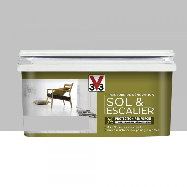 Peinture De Rénovation V33 Sol & Escalier Gris Loft - 2L
